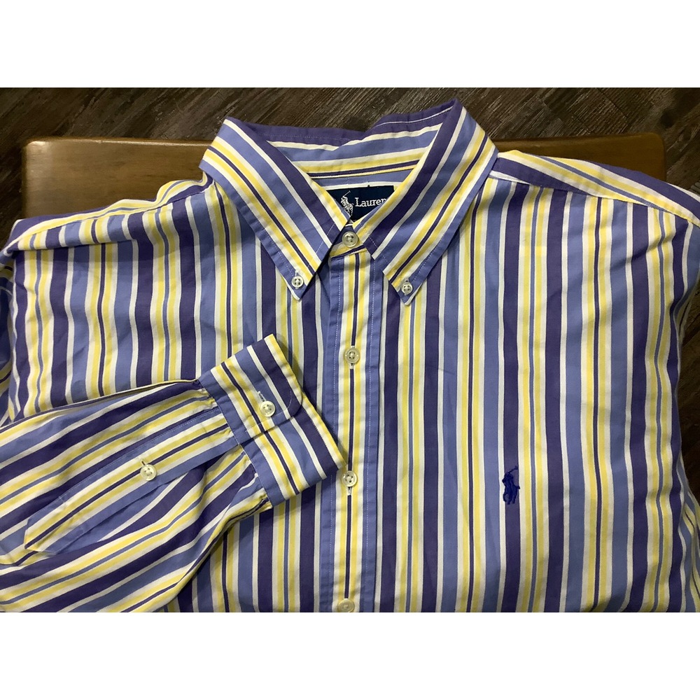 Ralph Lauren Shirt Blake Collection Button Down Long Sleeve Men's Check XL